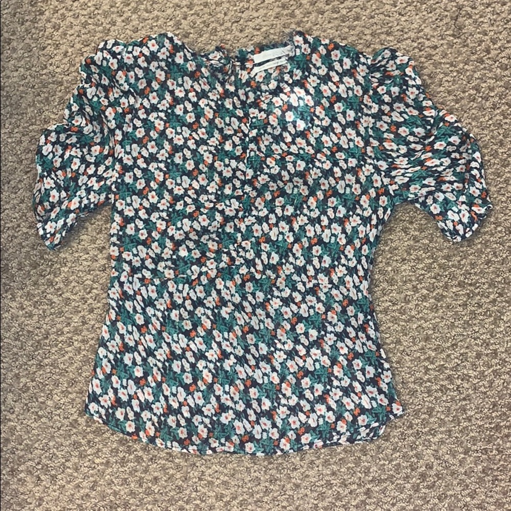 Floral sheer blouse